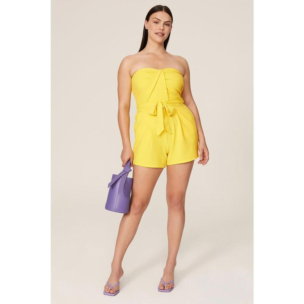 Great Jones Yellow Strapless Romper Size XL with Stains